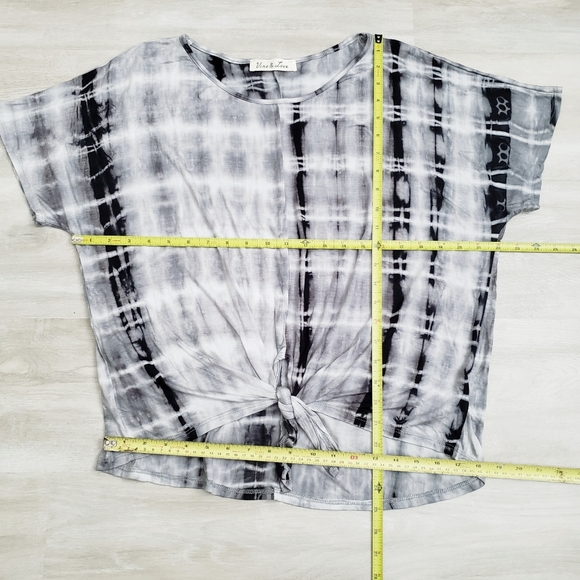 NEW Vine & Love Tie Front Tie Dye Tee Top sz M - Picture 11 of 12